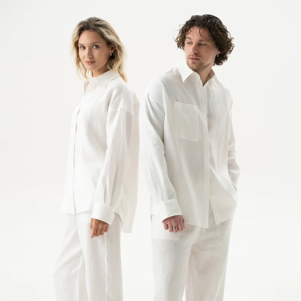 Linen Spirit Shirt White NOKAYA