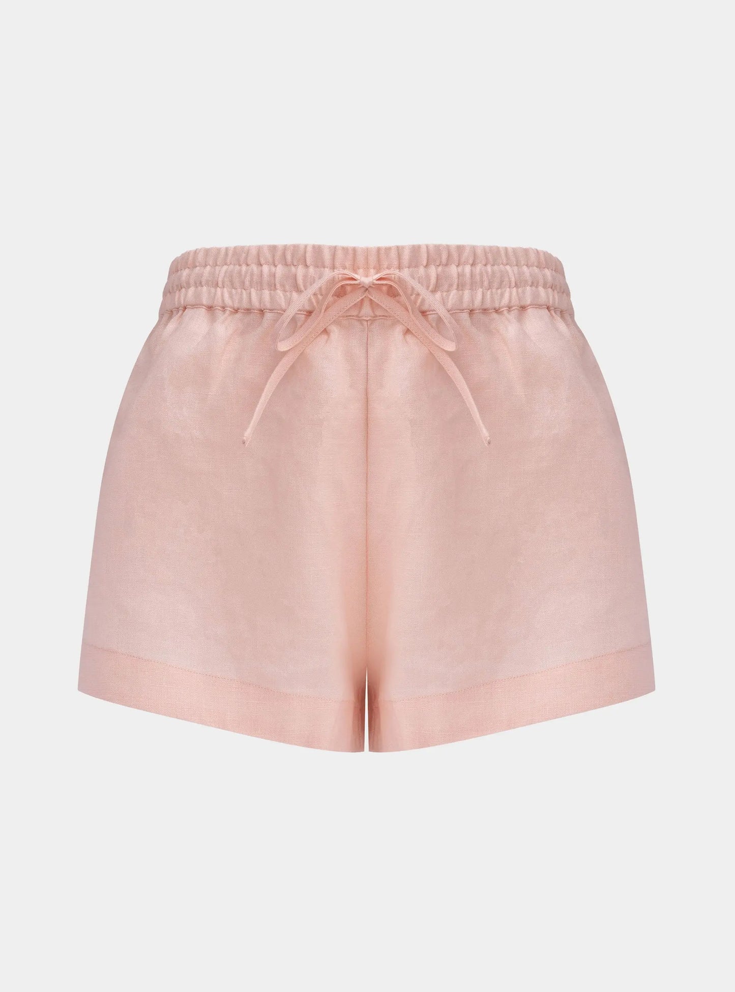 Linen Spirit Shorts Peach Powder NOKAYA