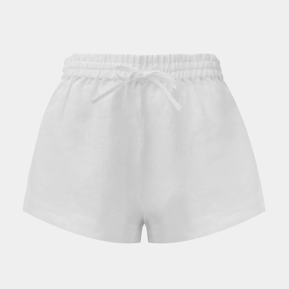 Linen Spirit Shorts White NOKAYA