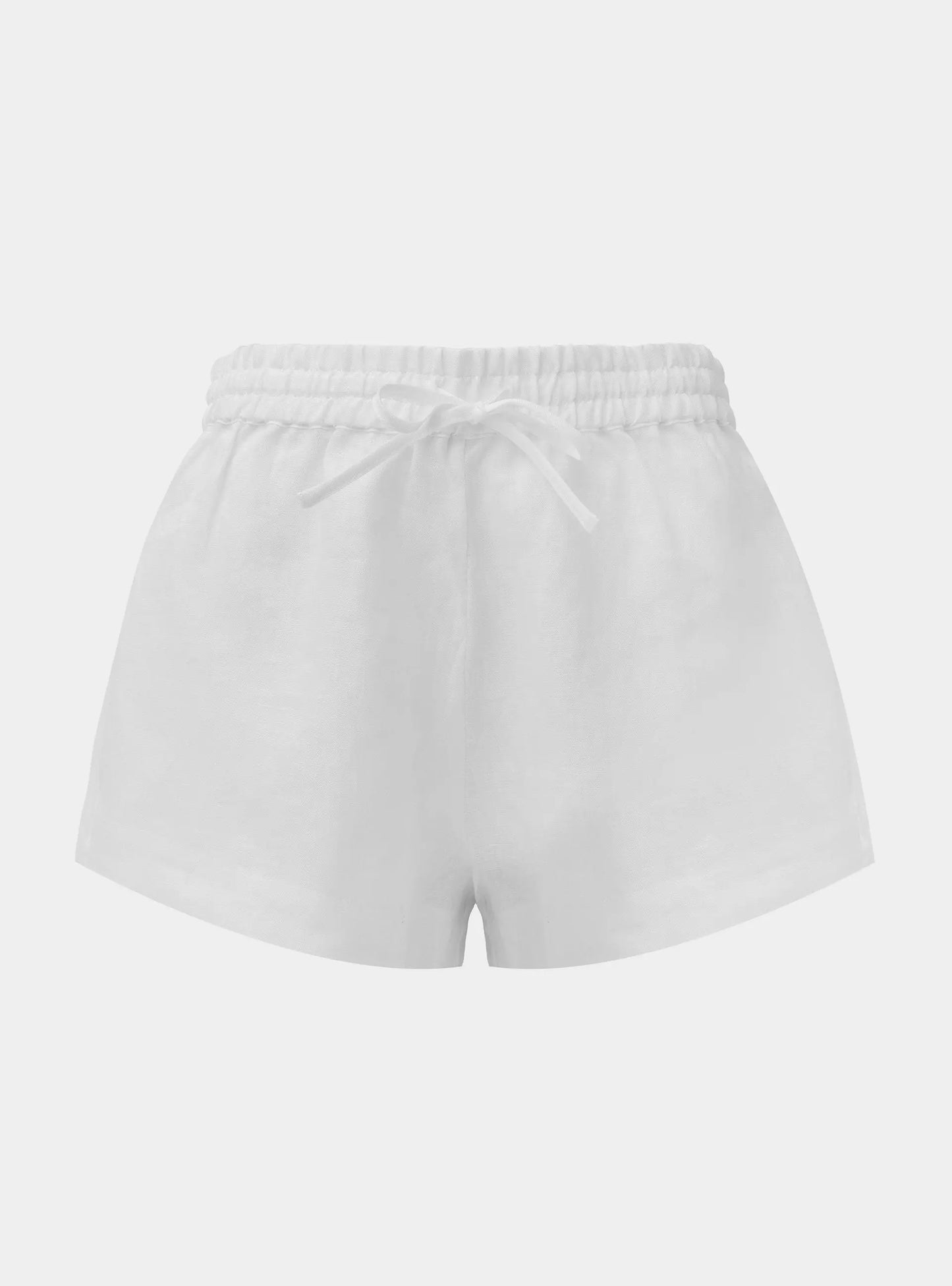 Linen Spirit Shorts White NOKAYA