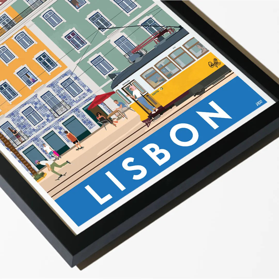 Lisbon Travel art by SAX Doodle