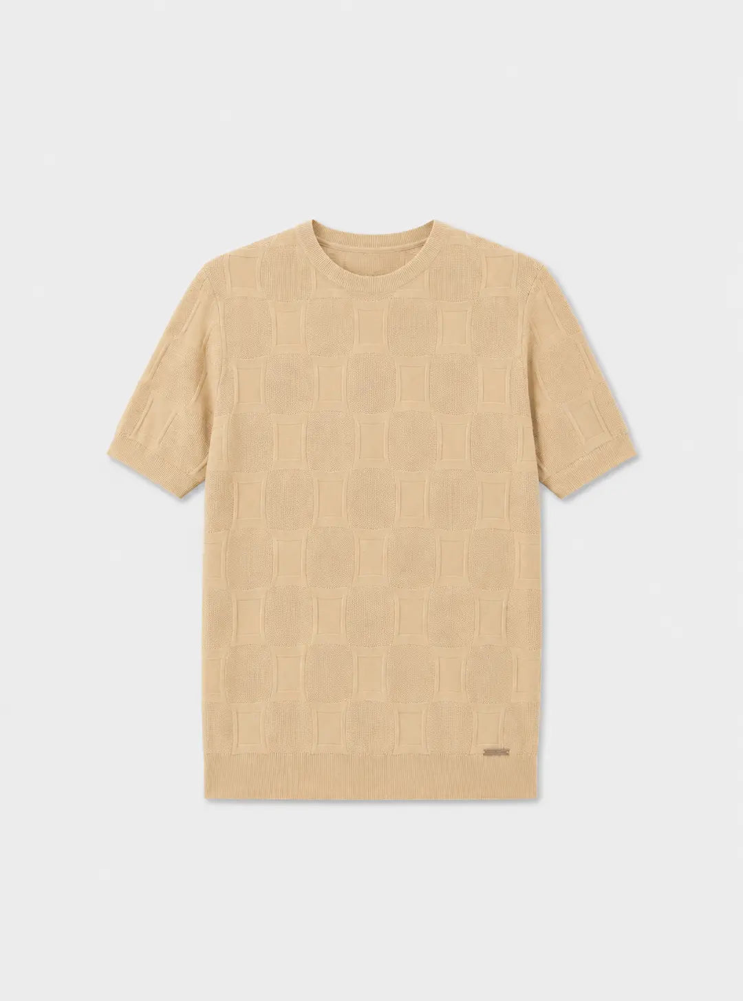 Littleton Knit T-Shirt Light Stone Duck and Cover