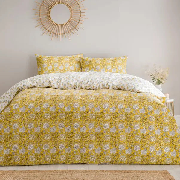 Lizzy Tile Cotton Duvet Cover & Pillowcase Set Dunelm