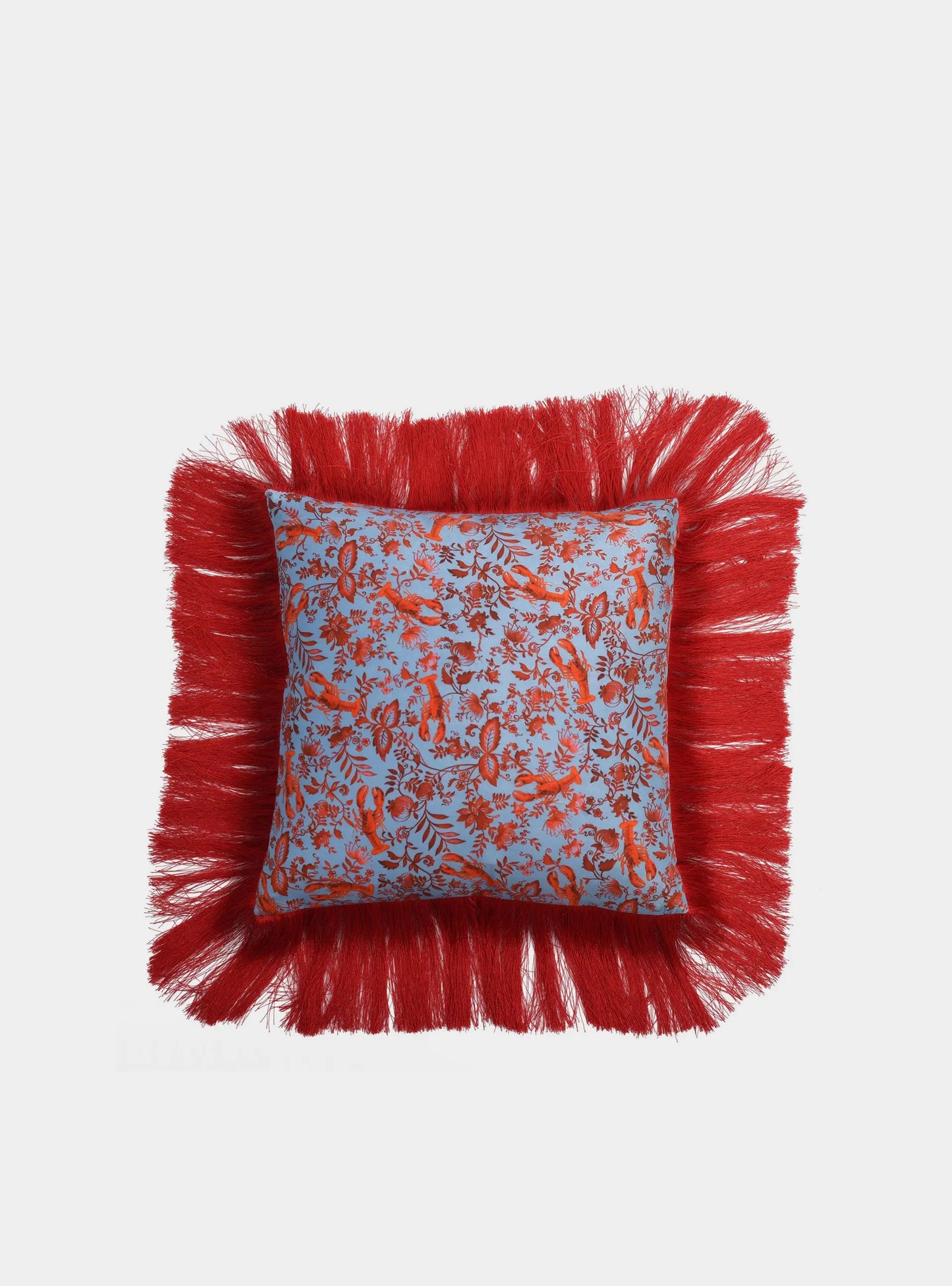 Lobster Chintz Silk Cushion Bivain