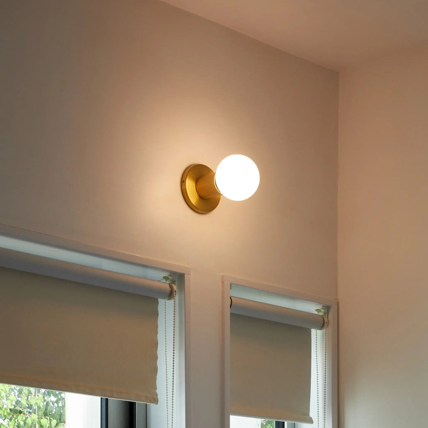 Lochan Wall Light in Brass + Sphere III Tala