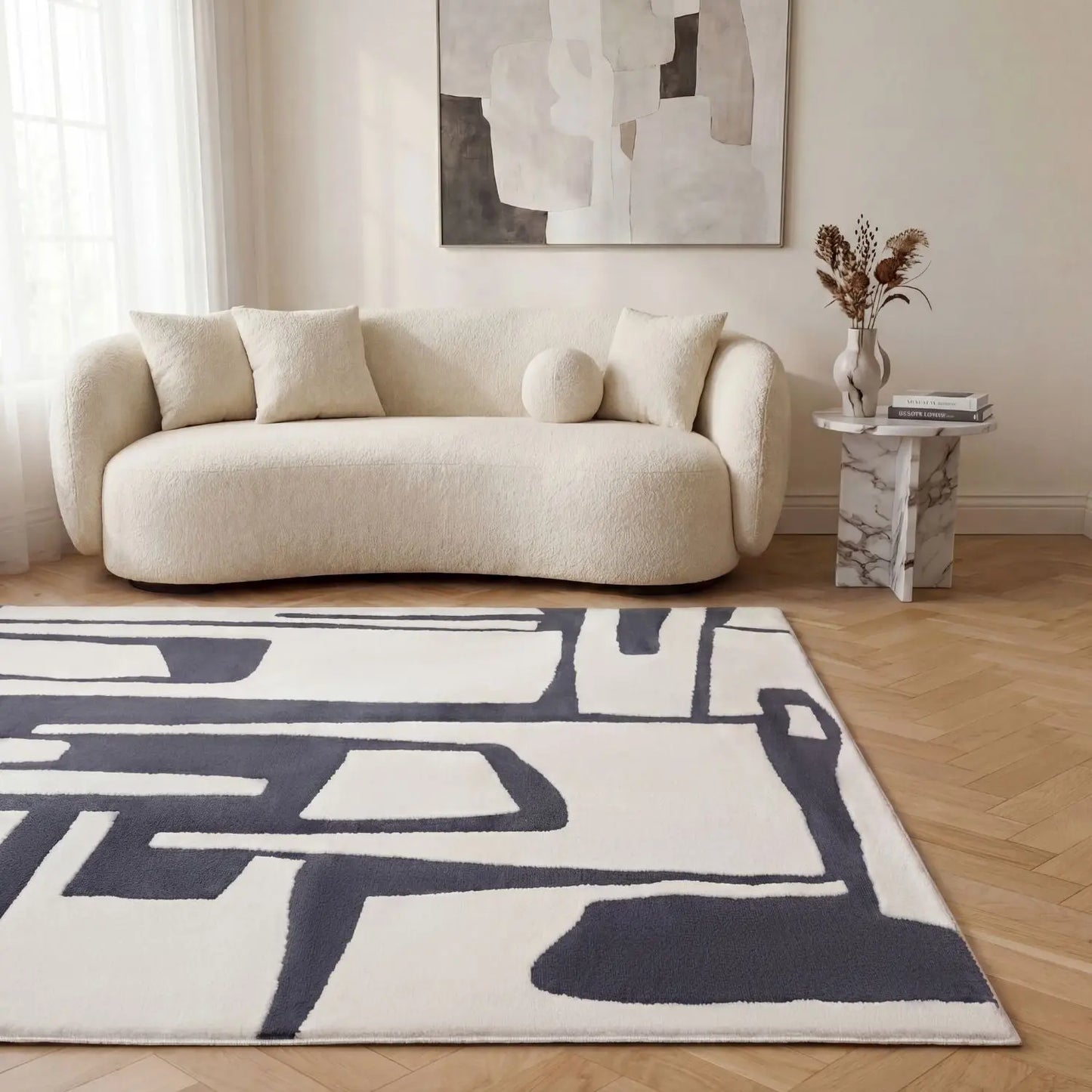 Loft Abstract Blue Rug The Rugs