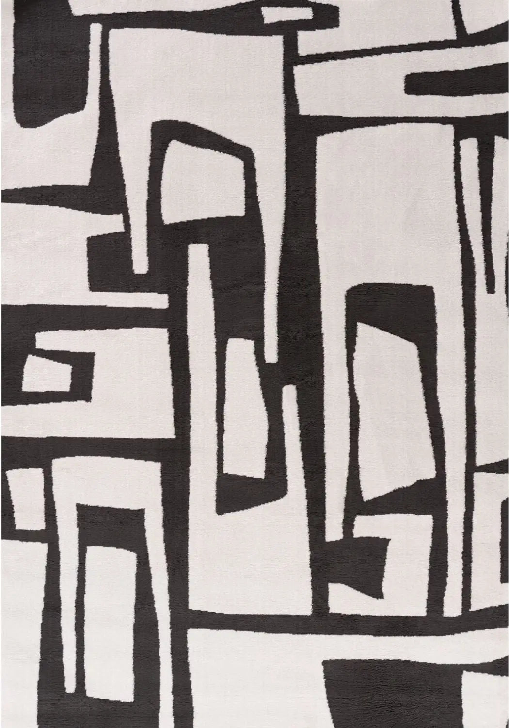 Loft Abstract Dark Grey Rug The Rugs