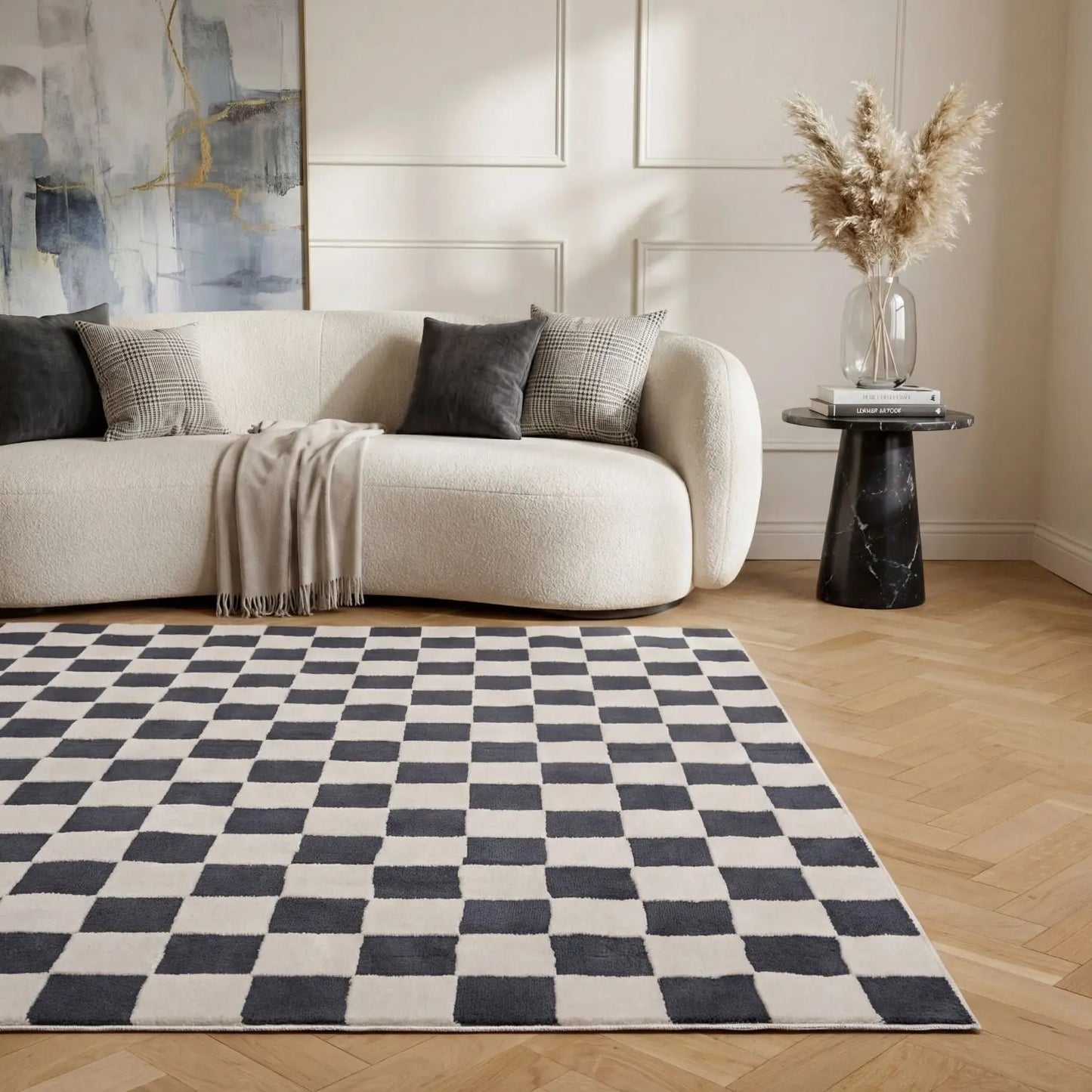 Loft Checkerboard Blue Rug The Rugs