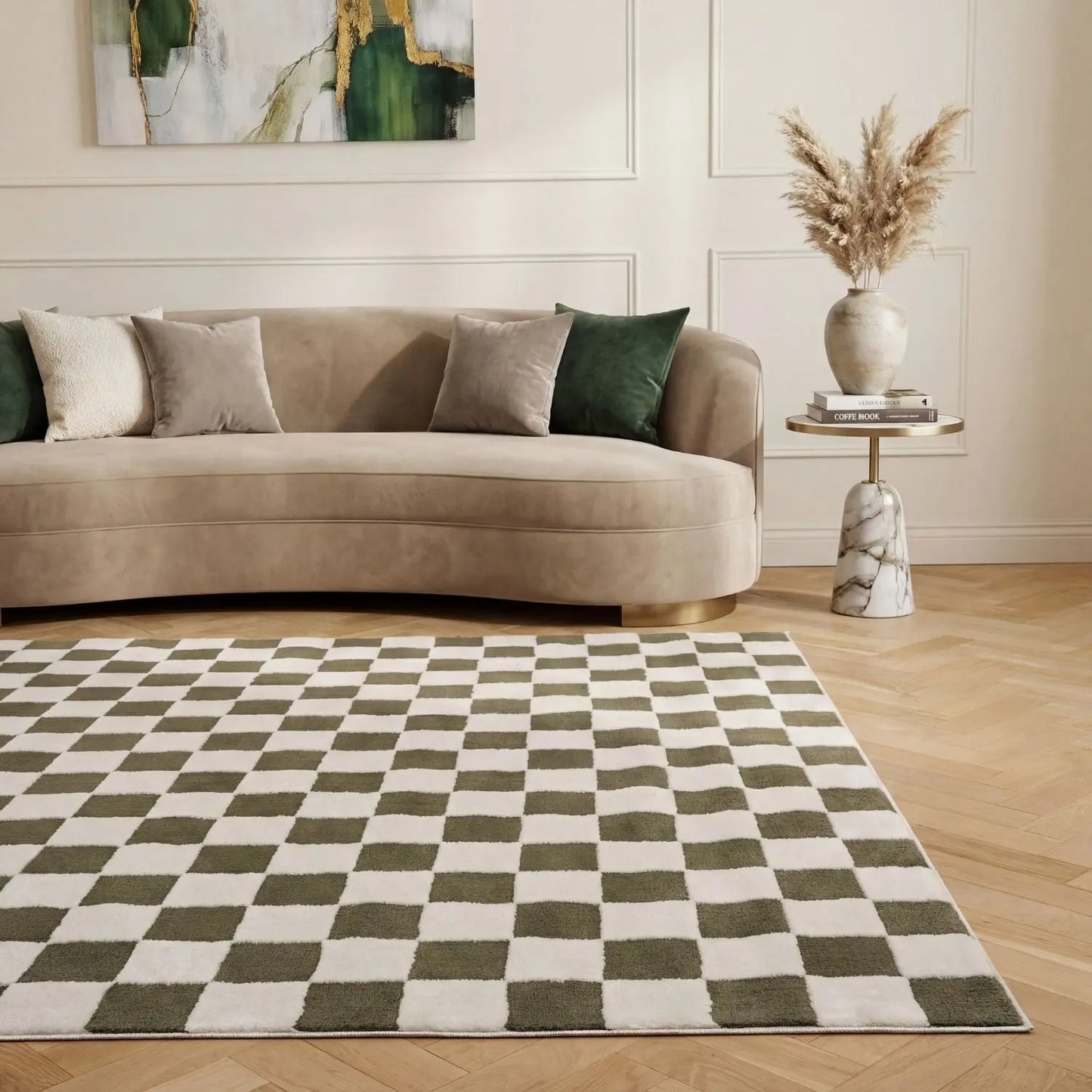 Loft Checkerboard Green Rug The Rugs