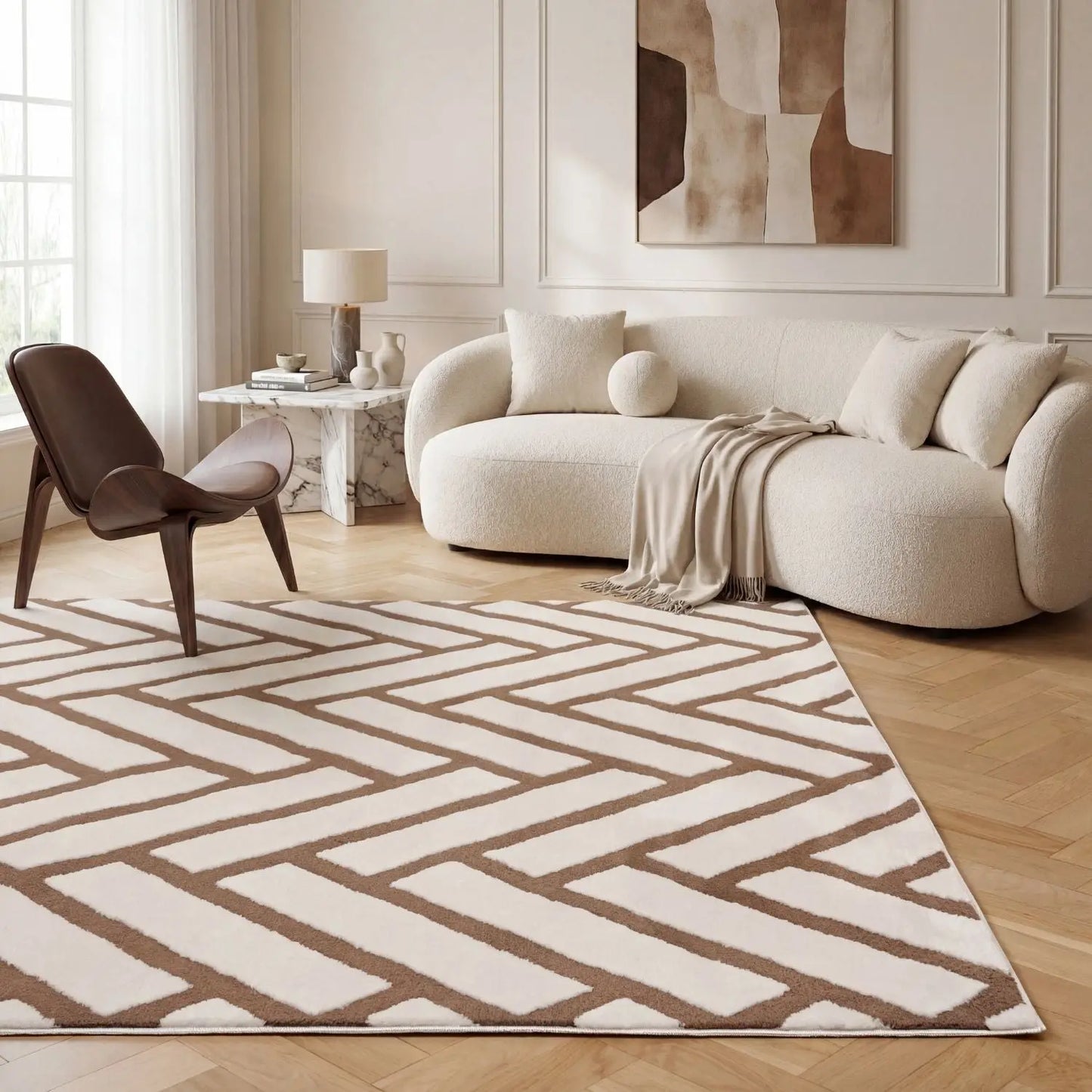 Loft Chevron Brown Rug The Rugs