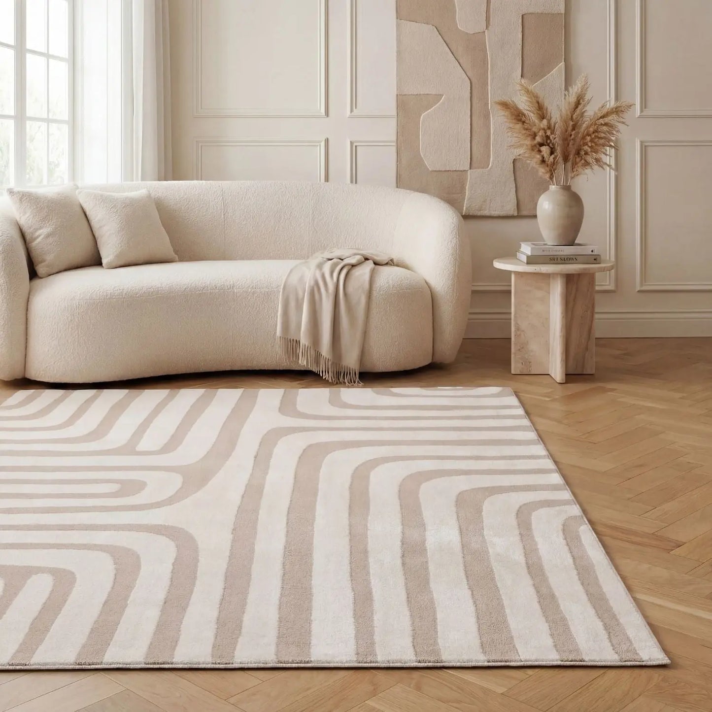 Loft Geometric Beige Rug The Rugs