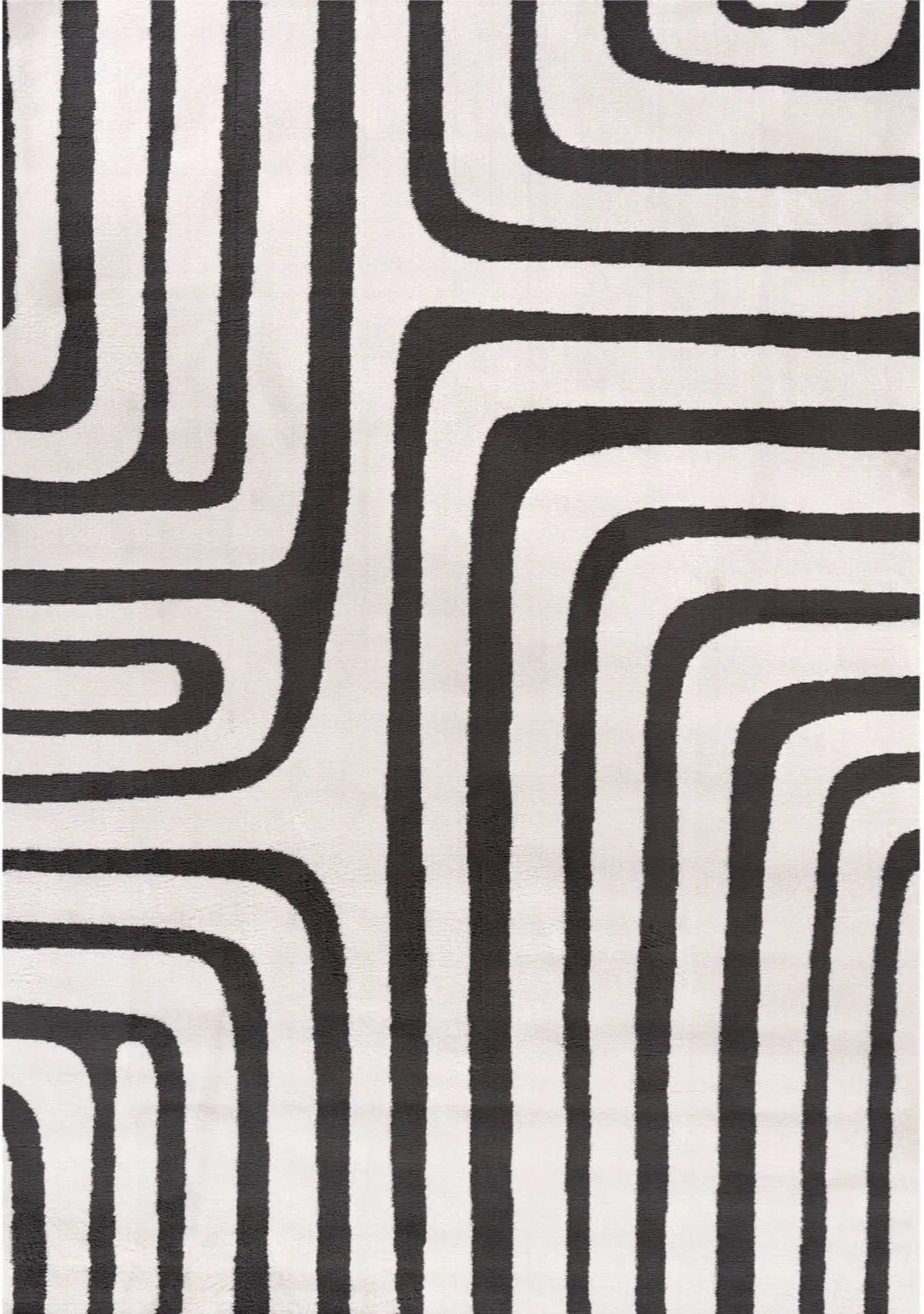 Loft Geometric Dark Grey Rug The Rugs