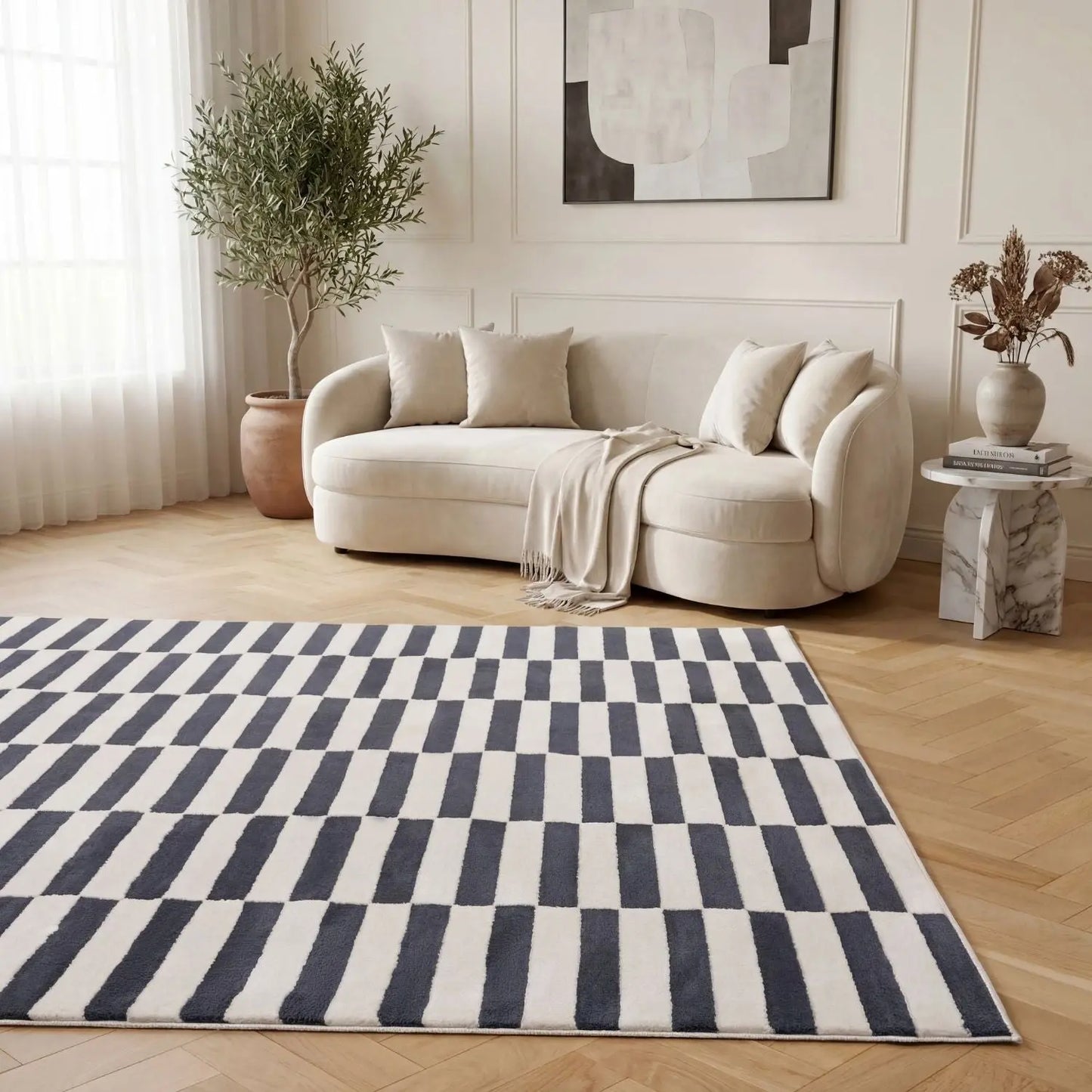 Loft Striped Blue Rug The Rugs