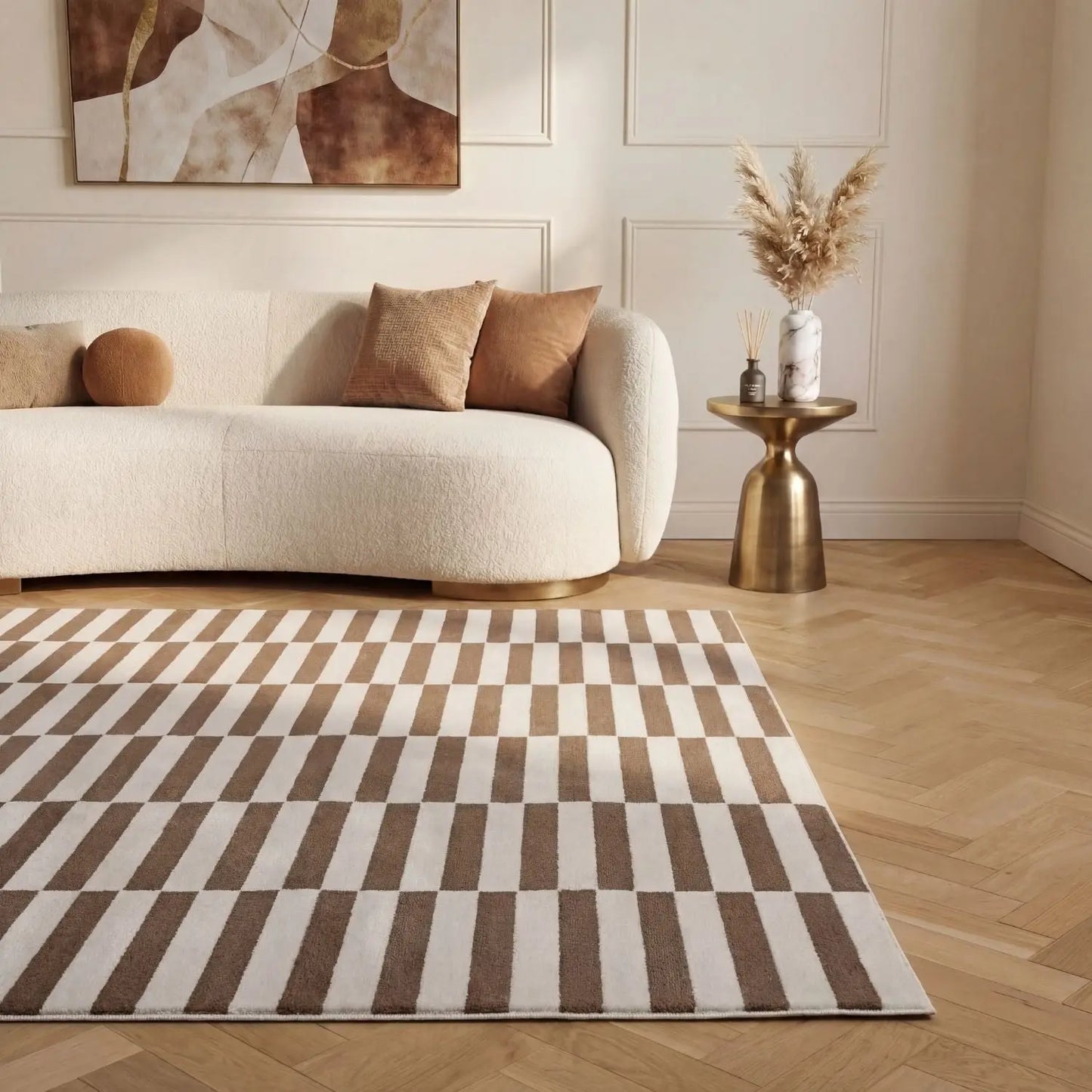 Loft Striped Brown Rug The Rugs