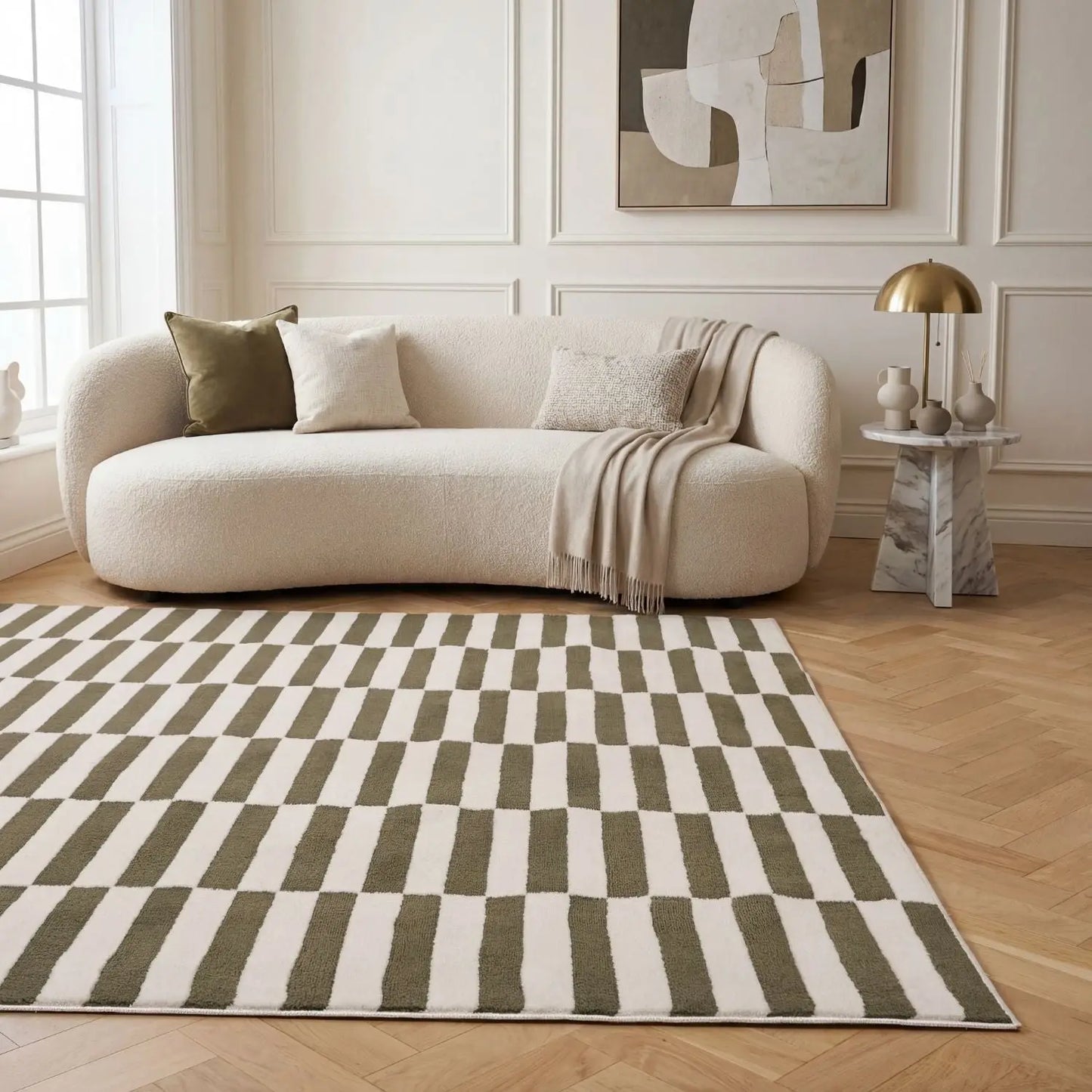 Loft Striped Green Rug The Rugs