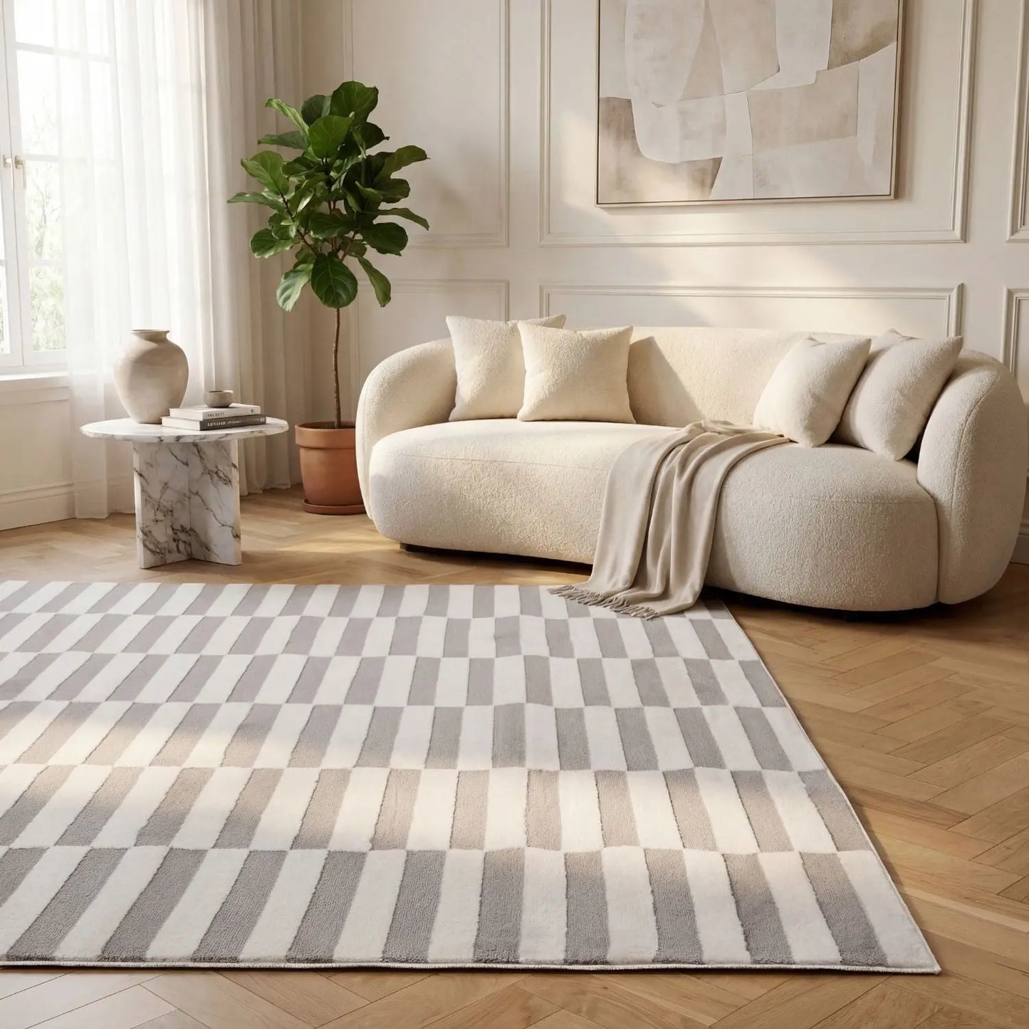 Loft Striped Grey Rug The Rugs