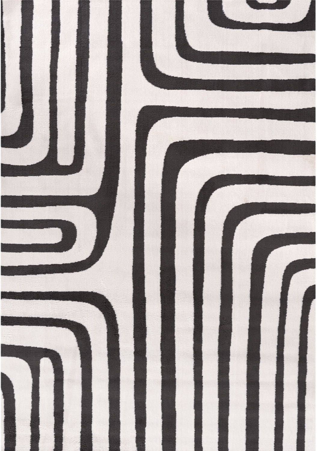 Loft Geometric Dark Grey Rug The Rugs