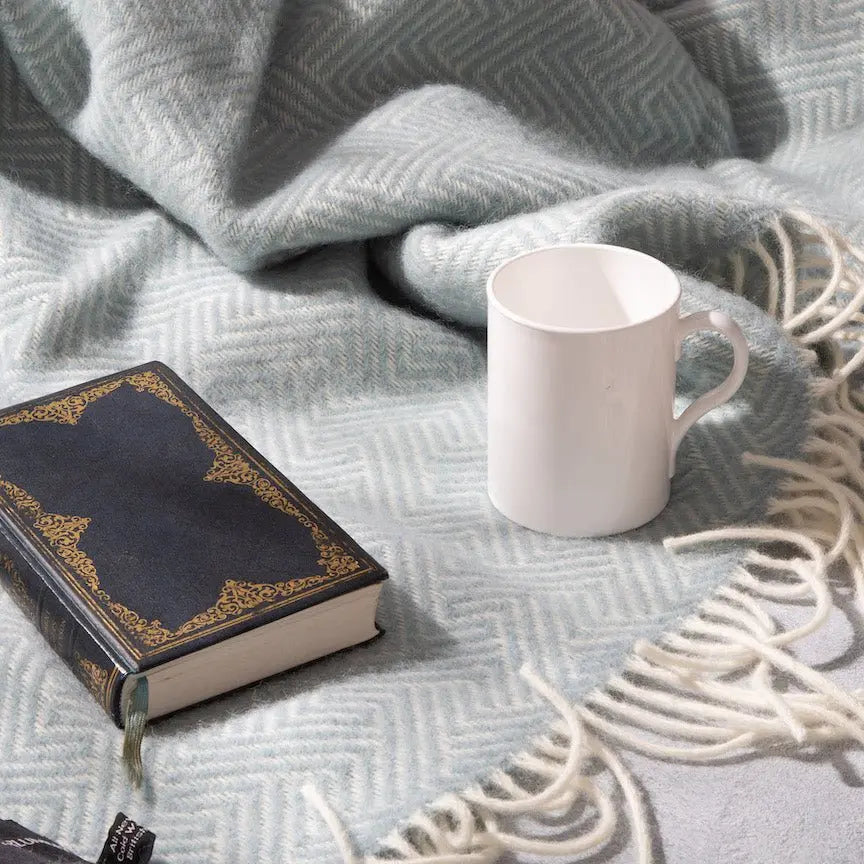 Lollypop - Pure New Wool Blanket - Duck Egg Heating & Plumbing London