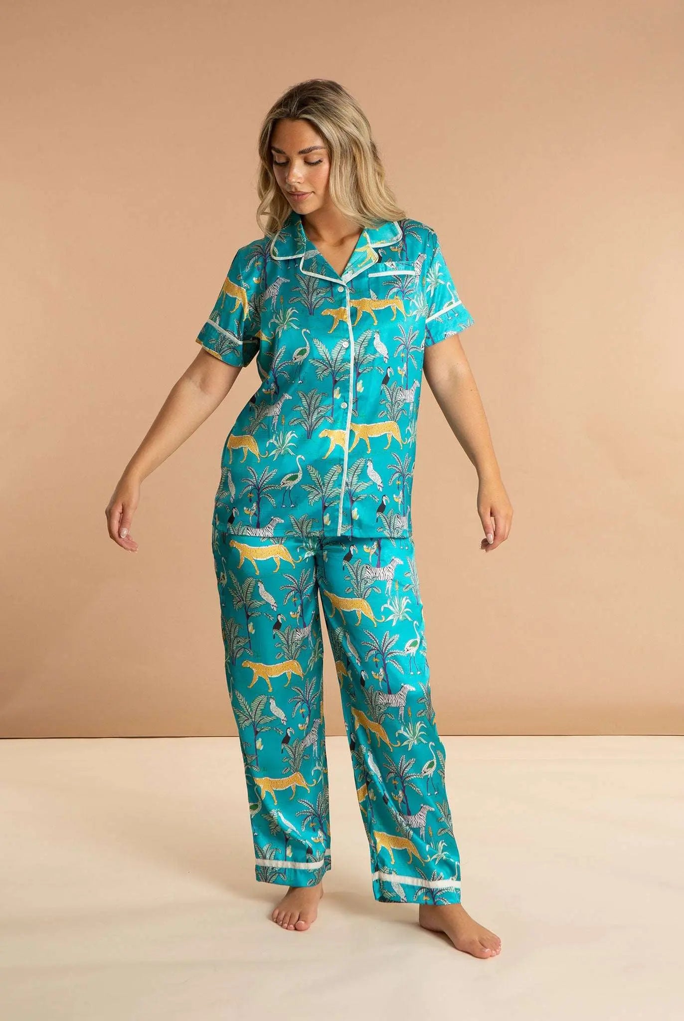 Lomami Leopard Women's Satin Pyjamas inara