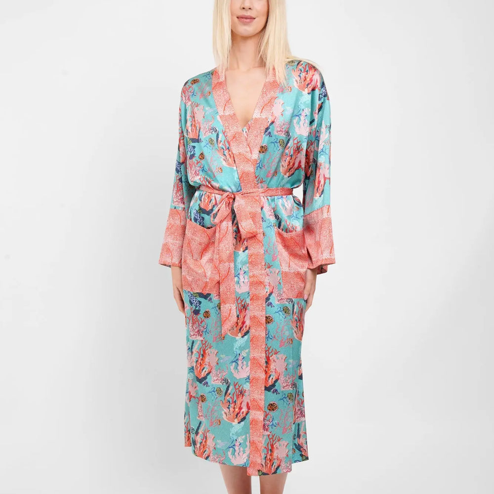 Long Robe / "Underwater Coral" Jessica Russell Flint