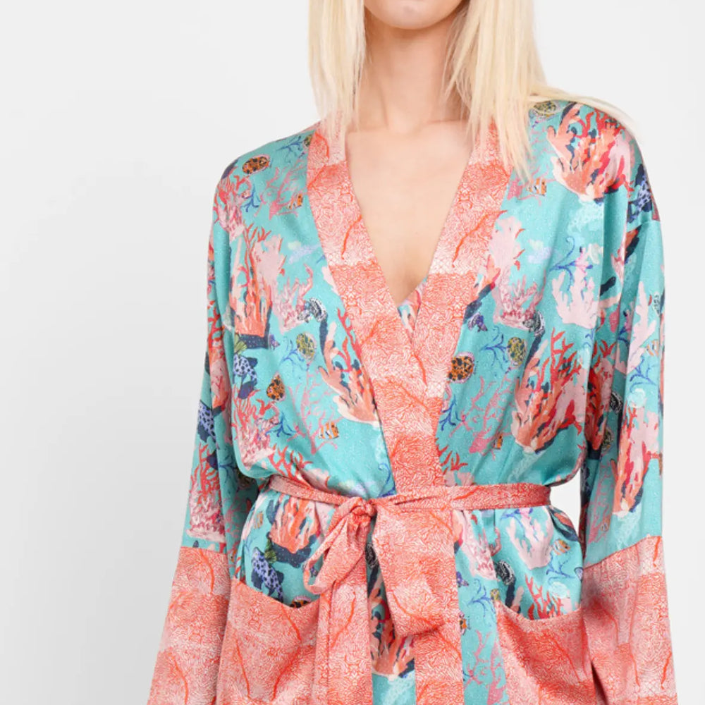 Long Robe / "Underwater Coral" Jessica Russell Flint