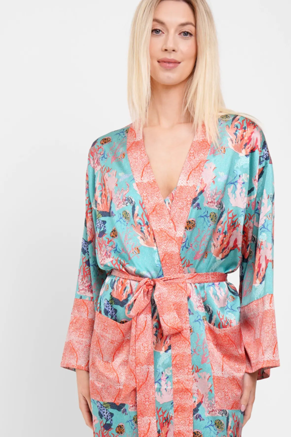 Long Robe / "Underwater Coral" Jessica Russell Flint