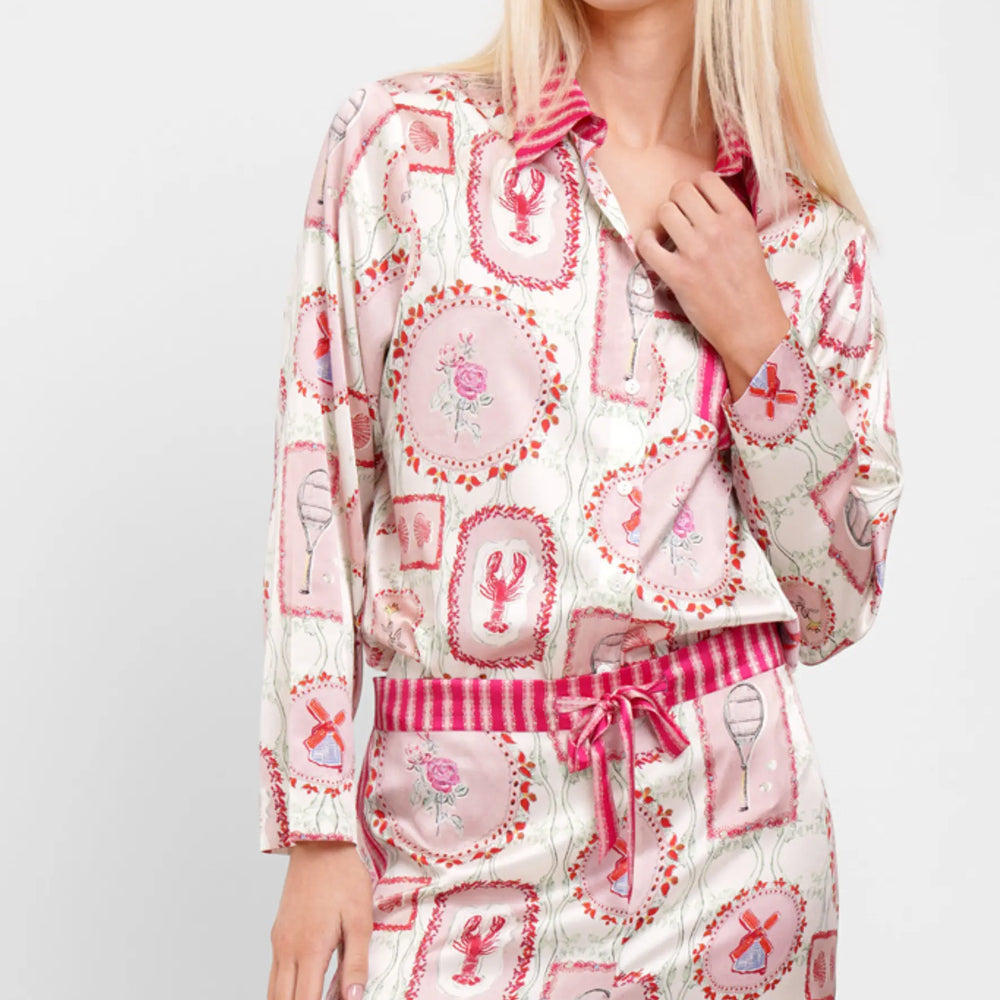 Long Sleeve PJ Top / "The Hamptons" Jessica Russell Flint