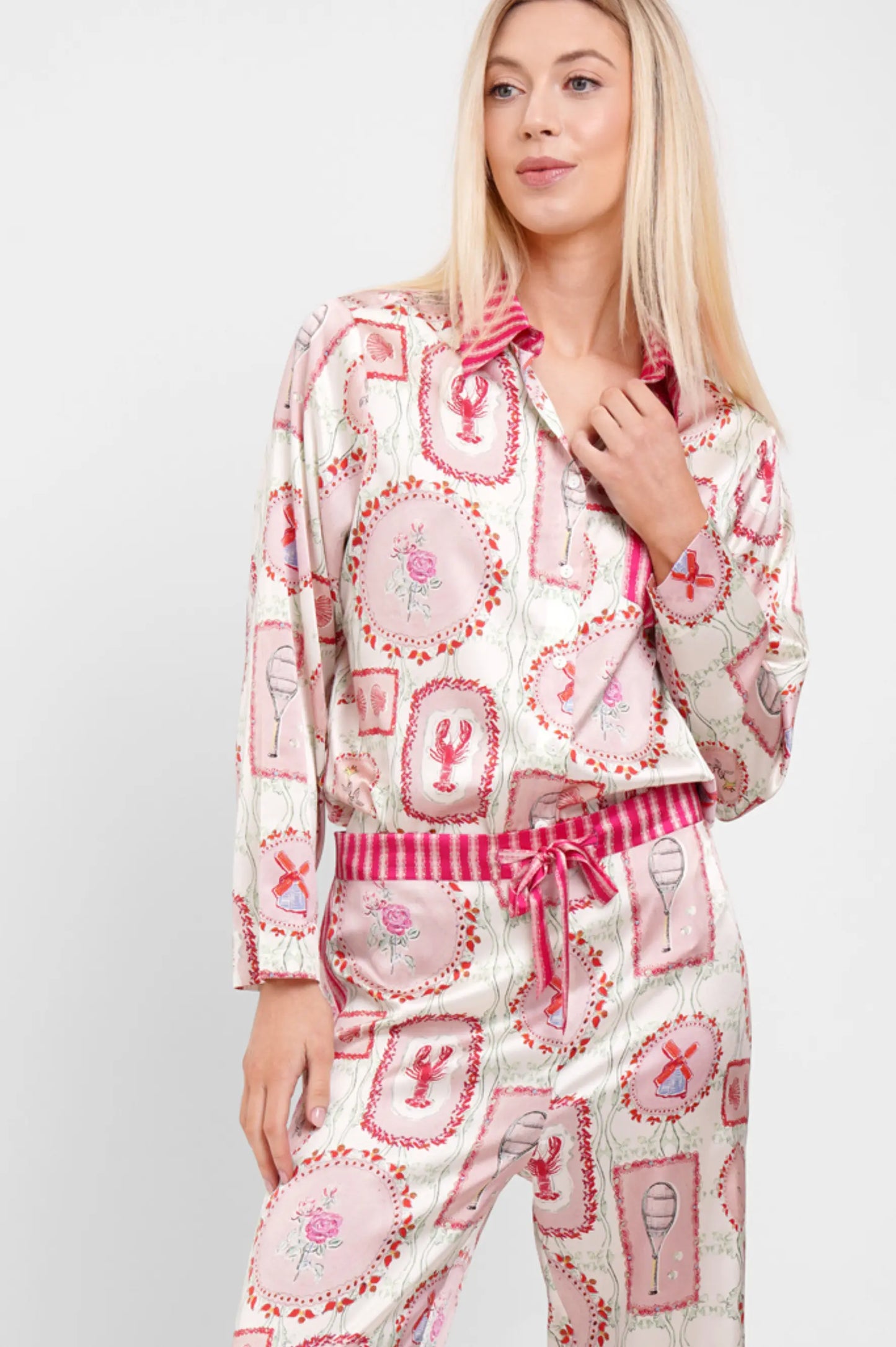 Long Sleeve PJ Top / "The Hamptons" Jessica Russell Flint