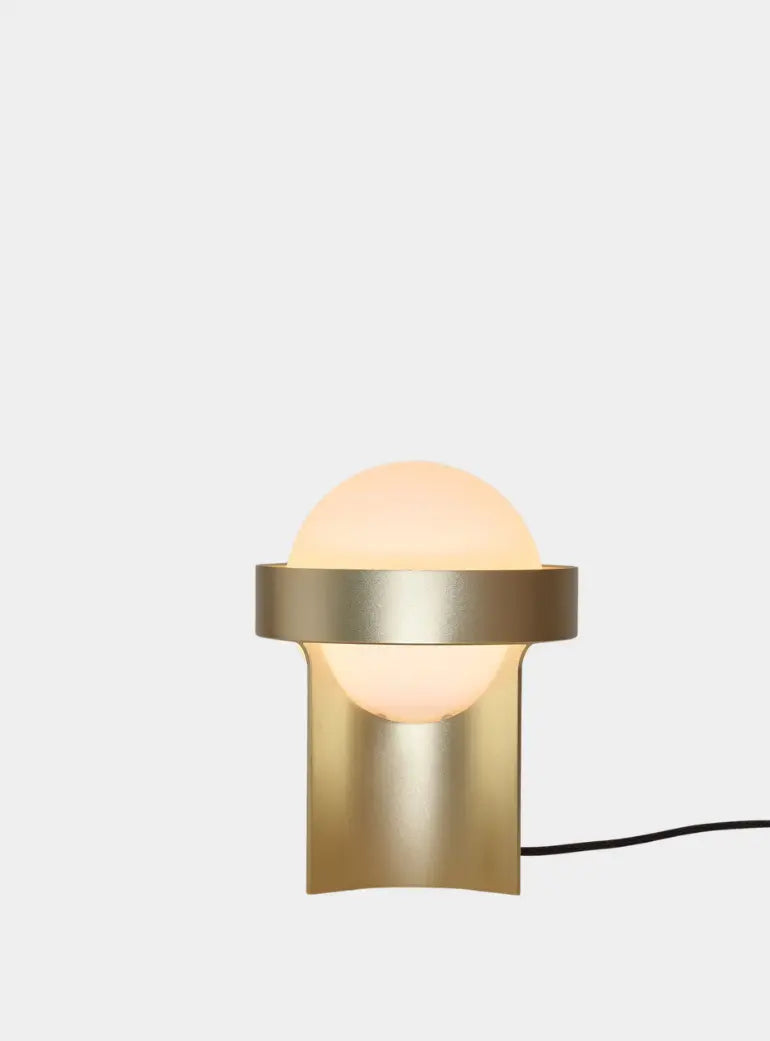 Loop Table Lamp in Gold + Sphere IV Tala
