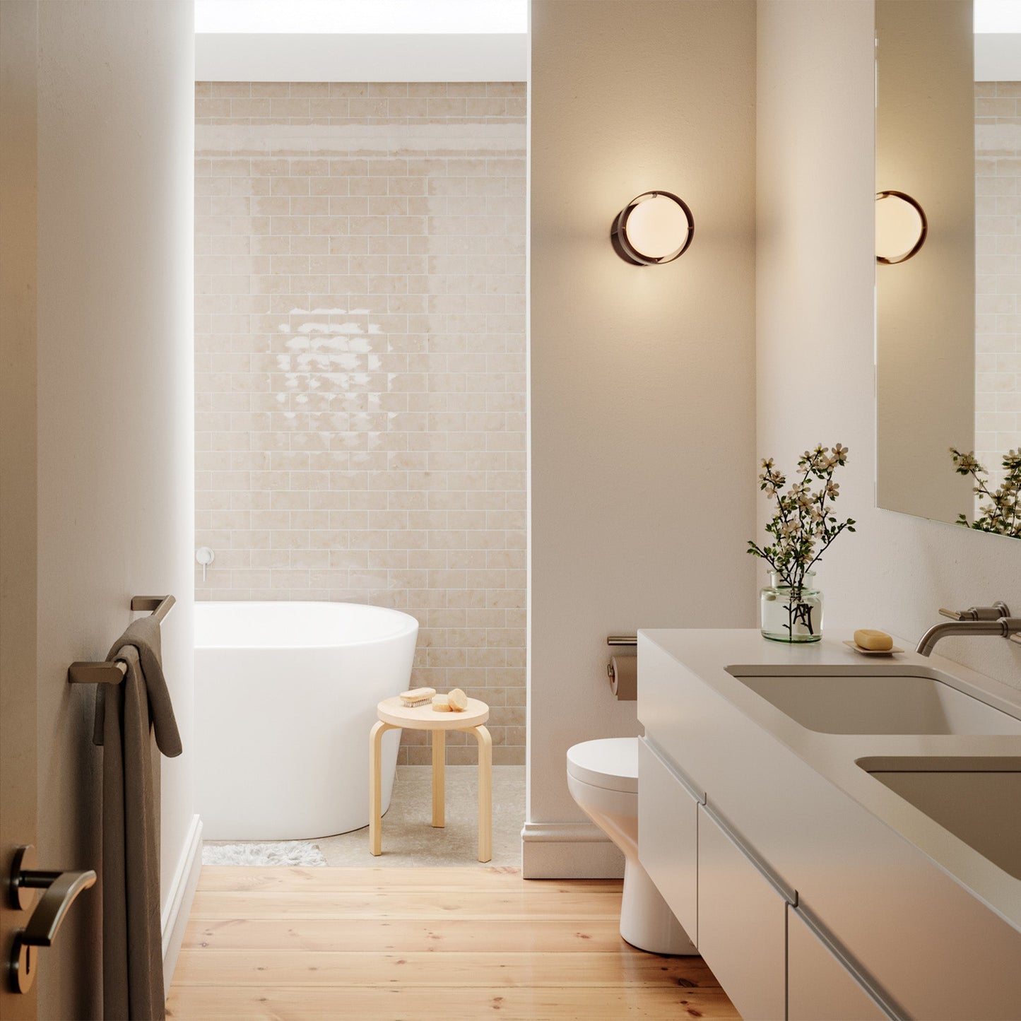 Loop Wall Light in Dark Grey + Sphere IV Tala