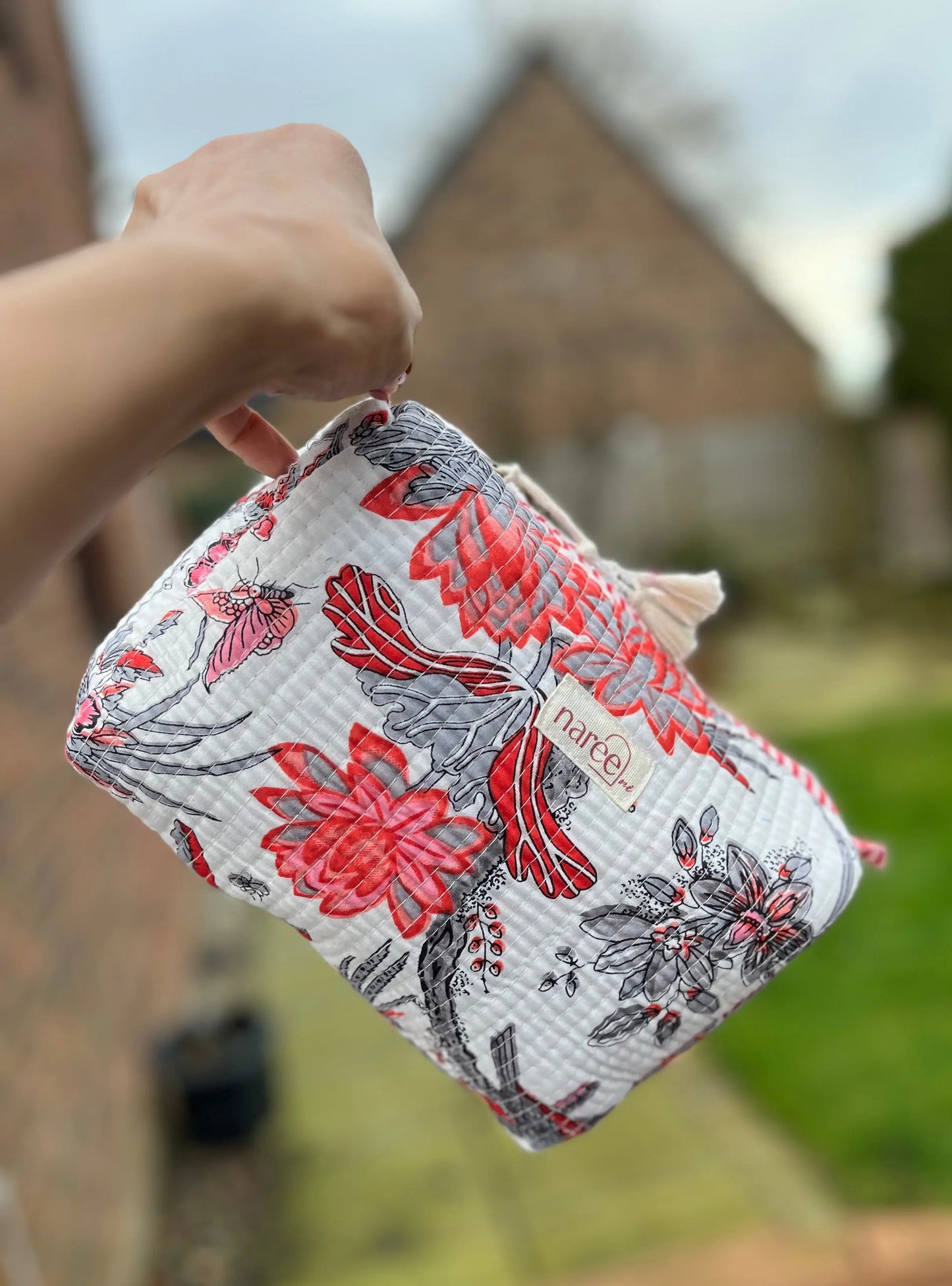 Lotus Quilted Make Up Bag Naree Clothing