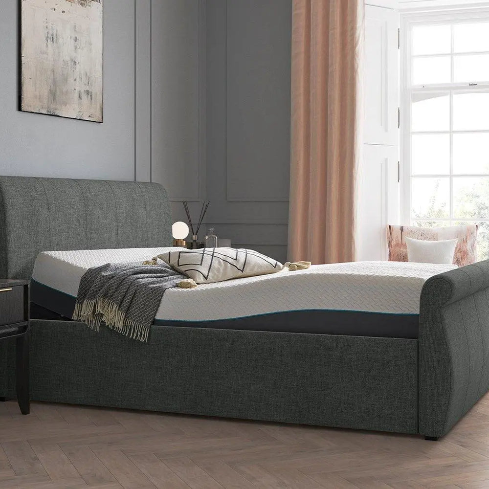 Lucia Sleepmotion Adjustable Upholstered Bed Frame - Grey Dreams
