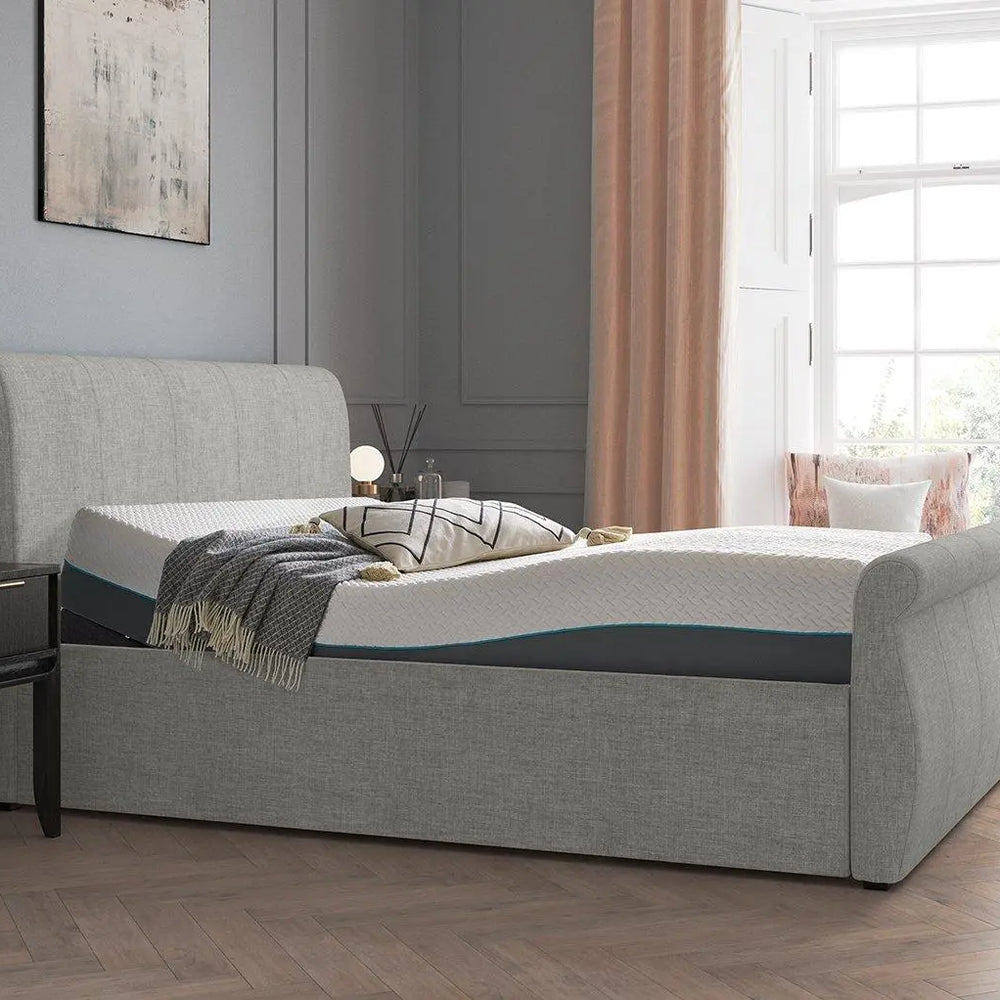 Lucia Sleepmotion Adjustable Upholstered Bed Frame - Silver Dreams