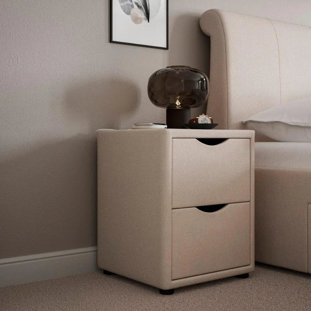 Lucia / Wilson Upholstered Bedside - Cream Dreams