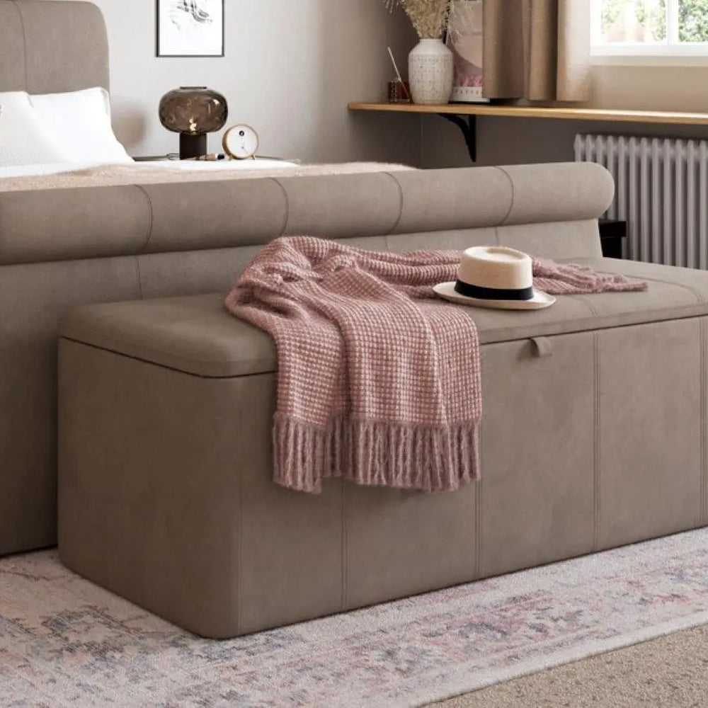 Lucia / Wilson Upholstered Blanket Box - Beige Dreams