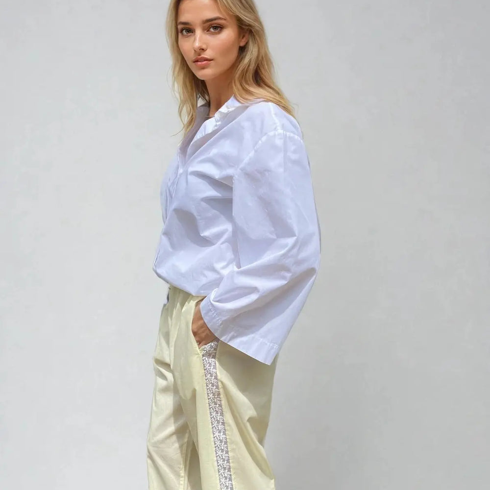 Lucine Pyjama Trousers, Organic Cotton with trim AMOKA DALO