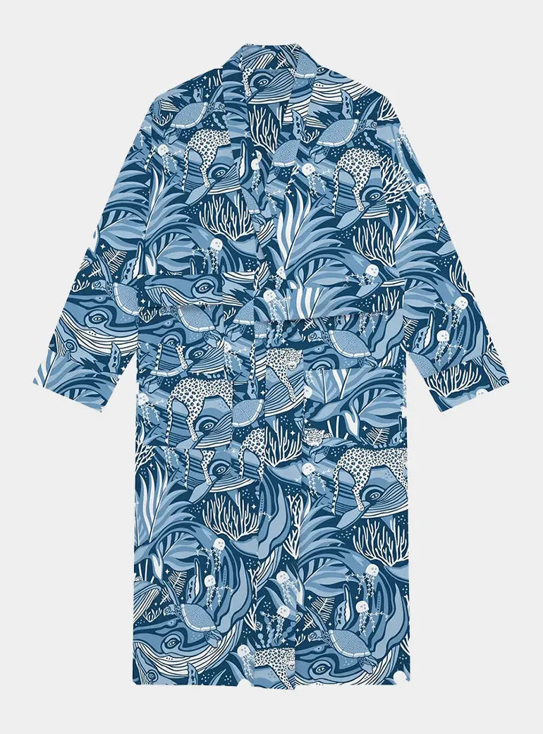 Lullaby of the Whales Organic Cotton Robe Myza
