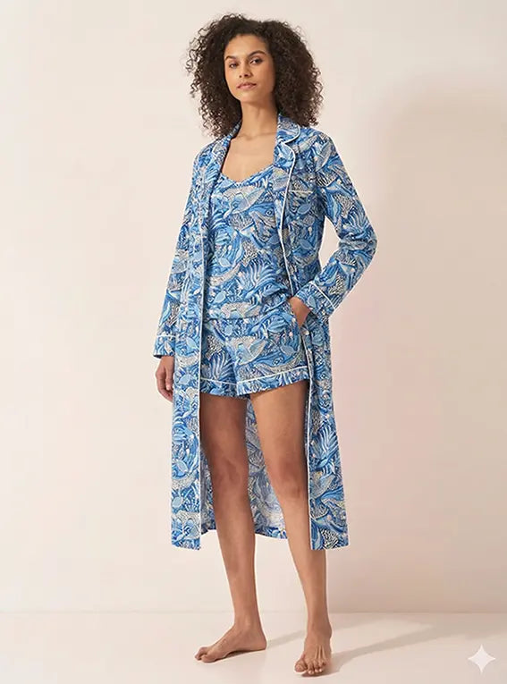 Lullaby of the Whales Organic Cotton Robe Myza