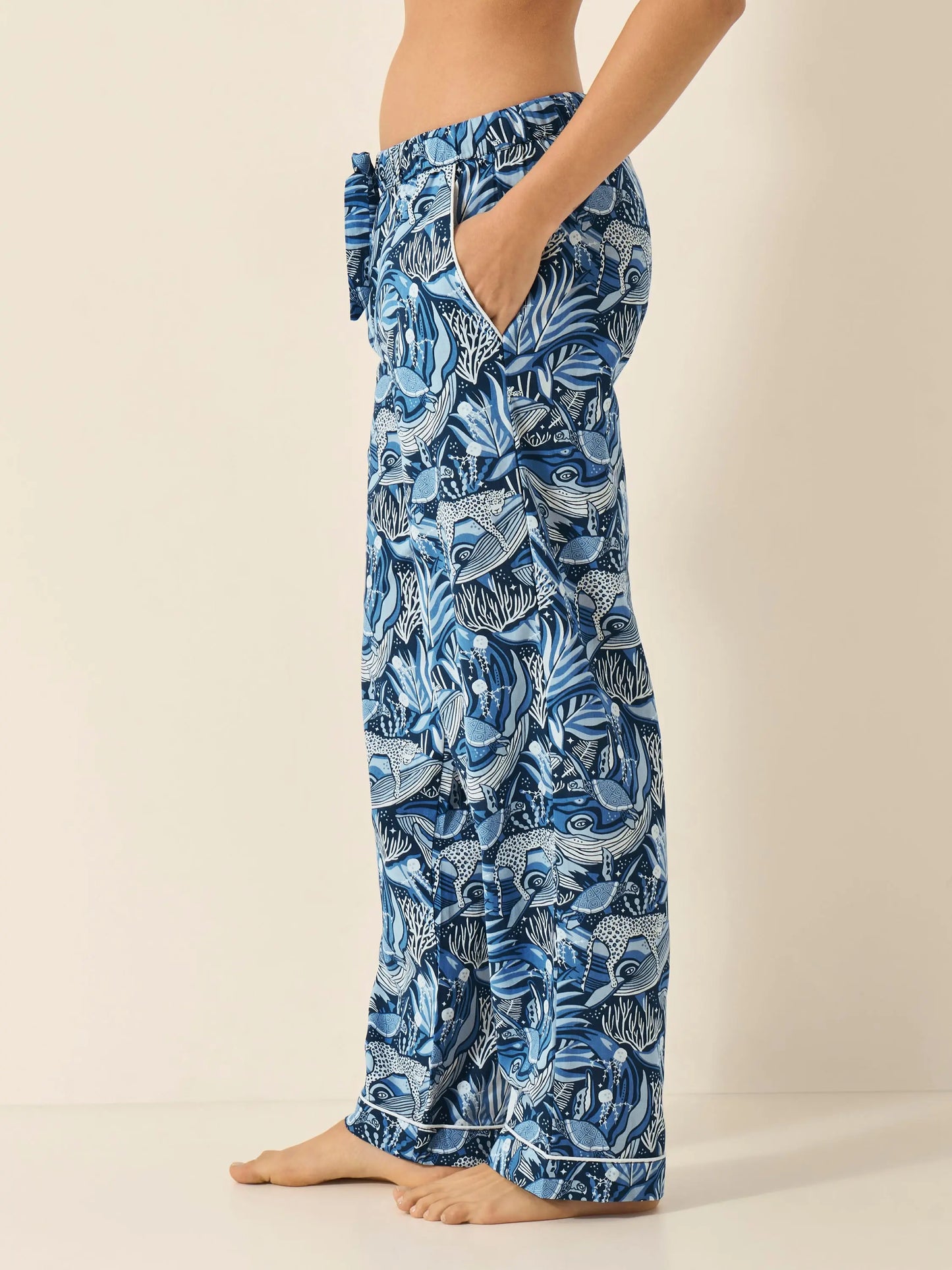 Lullaby of the Whales Women's Organic Cotton Pyjama Trouser Myza