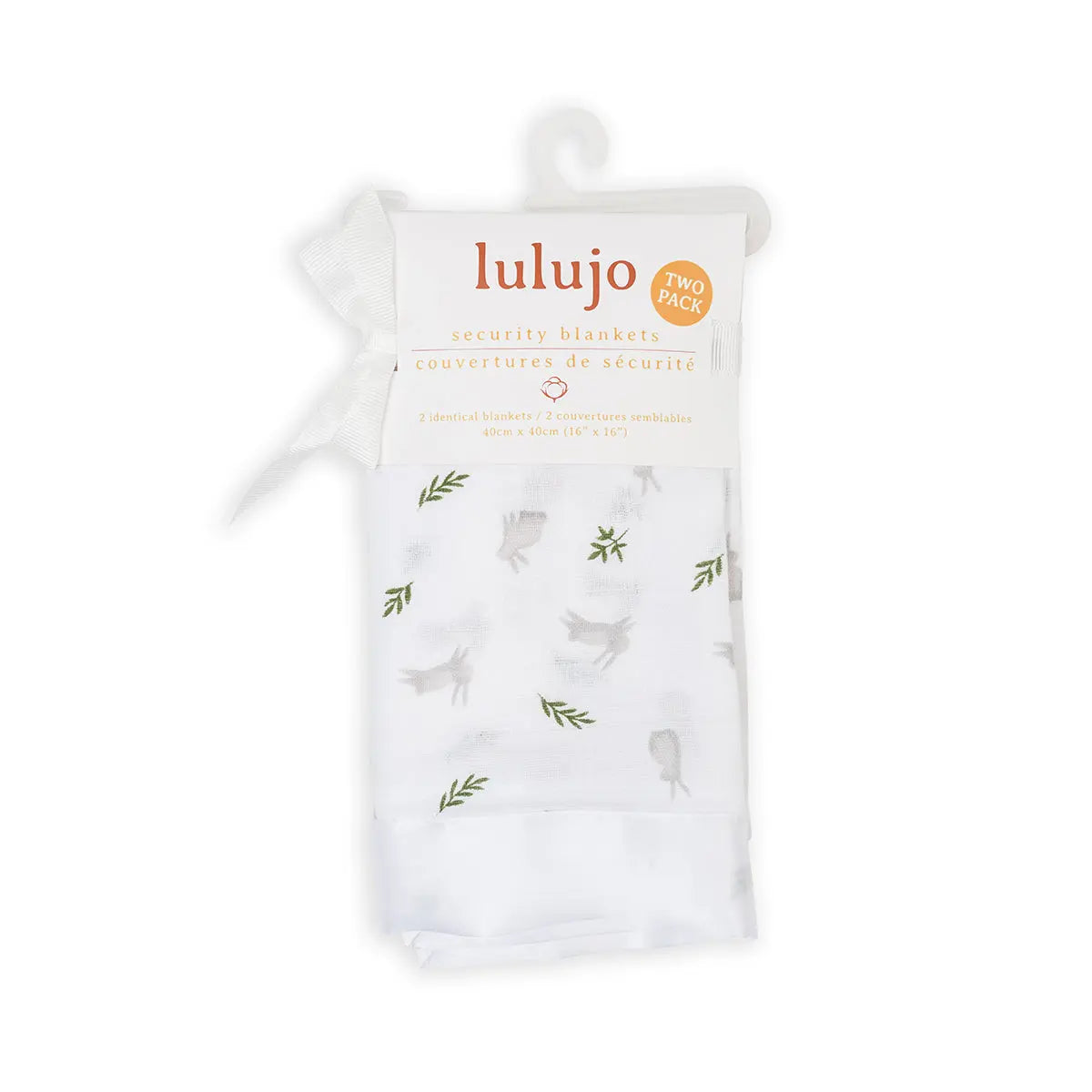 Lulujo - 2 Pack Muslin Security Comforter Blanket - Bunnies Lulujo