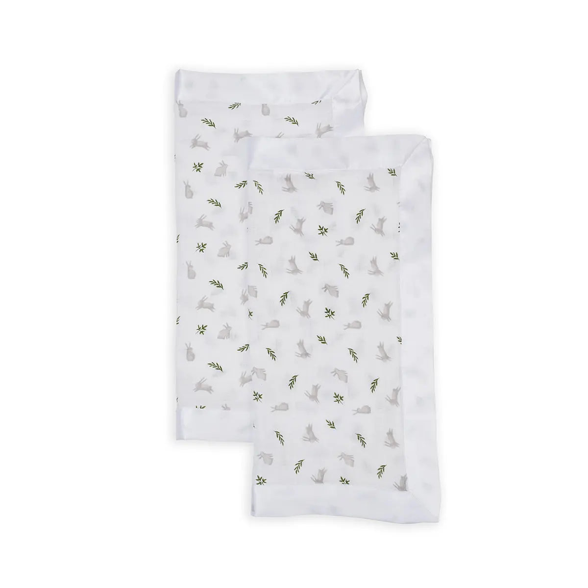 Lulujo - 2 Pack Muslin Security Comforter Blanket - Bunnies Lulujo