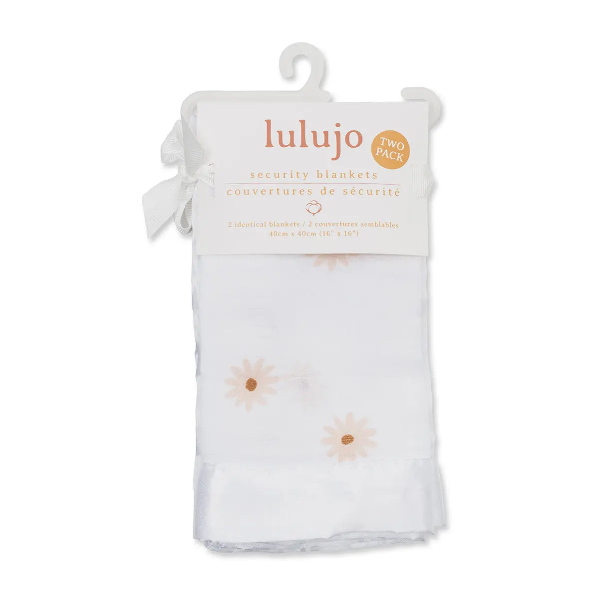 Lulujo - 2 Pack Muslin Security Comforter Blanket - Daisies Lulujo