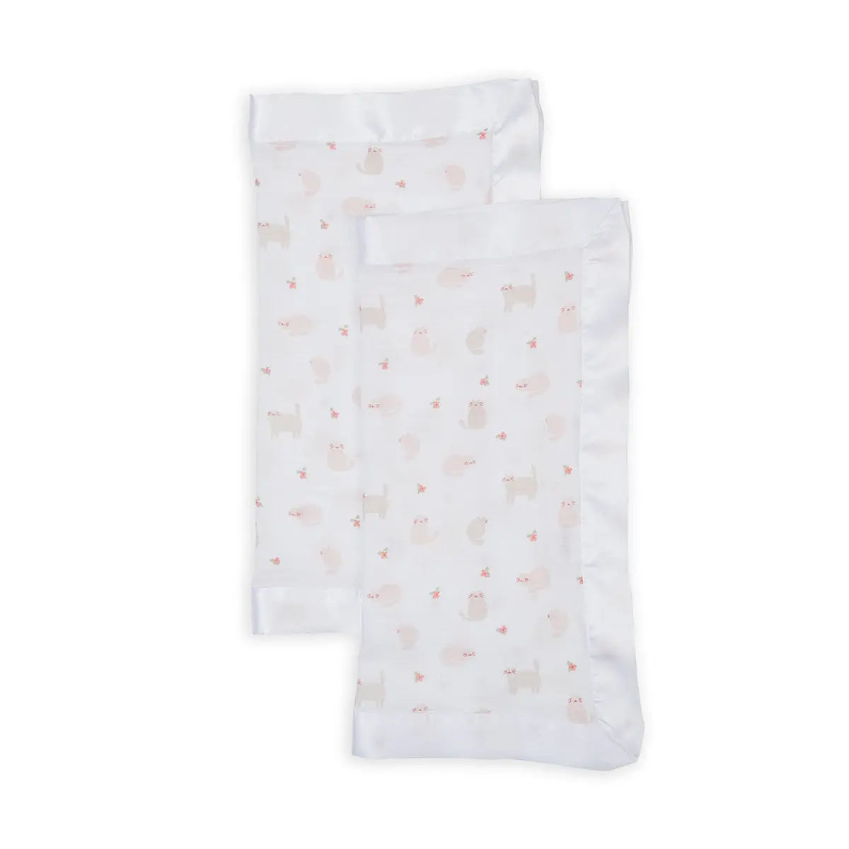 Lulujo - 2 Pack Muslin Security Comforter Blanket - Kitty Cat Lulujo