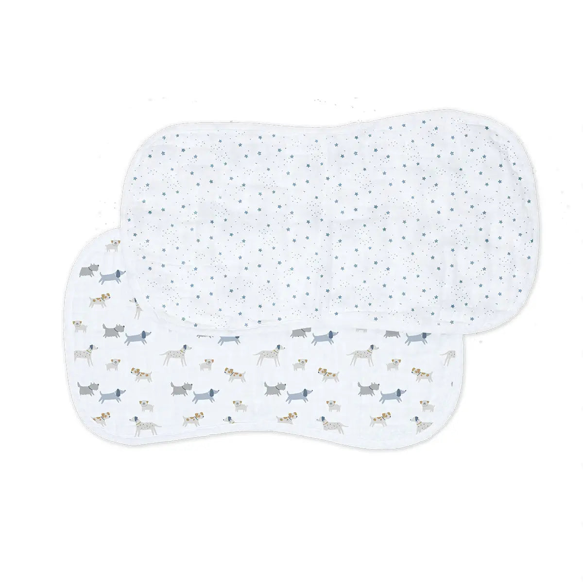 Lulujo - 2 Pack Muslin Winding Cloth - Puppy Dog & Star Lulujo