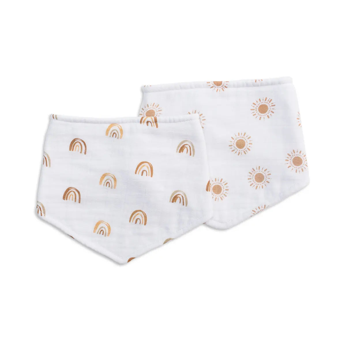 Lulujo - 2 pack Bandana Bib - Rainbows & Suns Lulujo