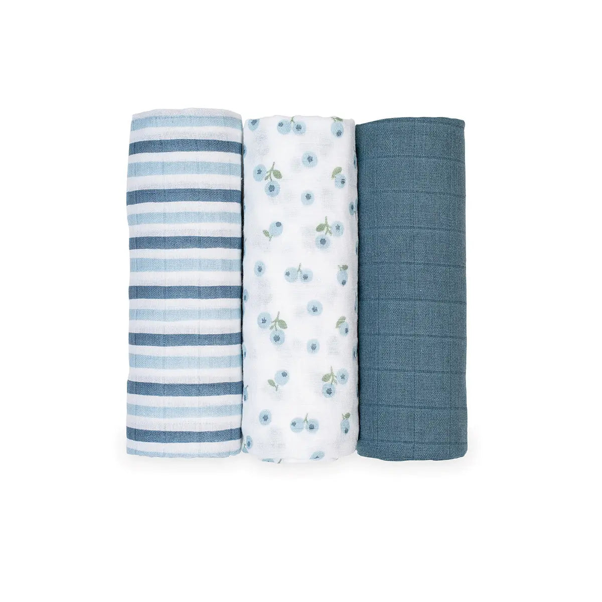 Lulujo - 3 Pack Mini Muslin Cloths - Blueberries Lulujo