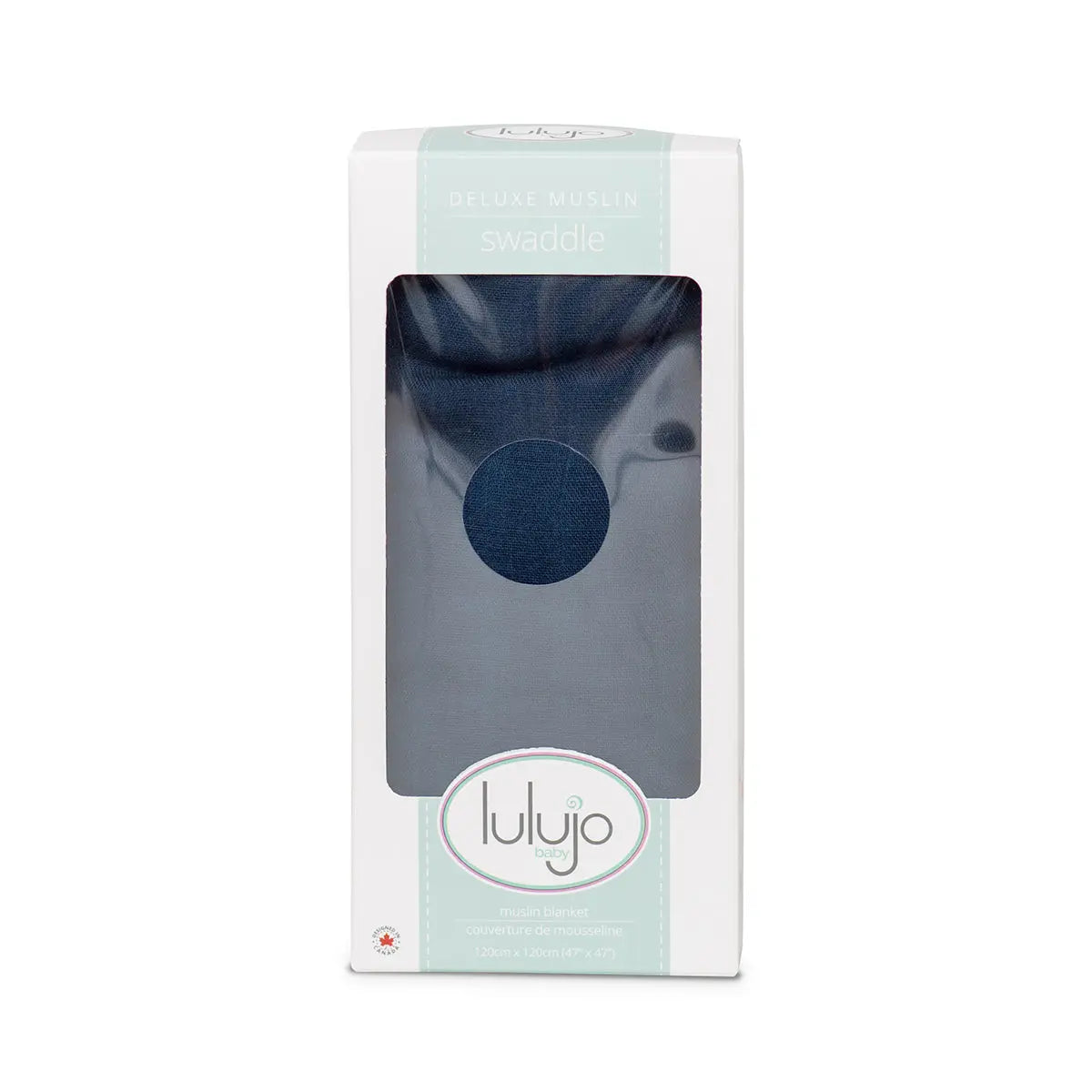 Lulujo - Bamboo Swaddle Blanket - Navy (120cm x 120cm) Lulujo