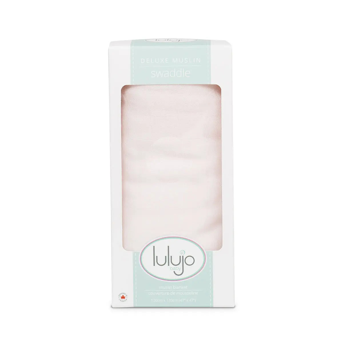 Lulujo - Bamboo Swaddle Blanket - Pink (120cm x 120cm) Lulujo