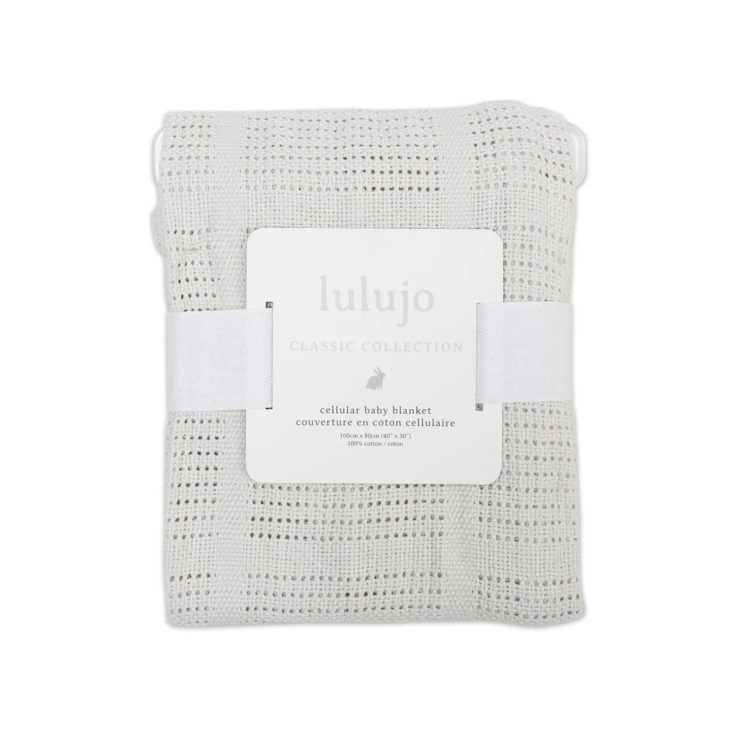 Lulujo - Cellular Blanket - Grey Lulujo