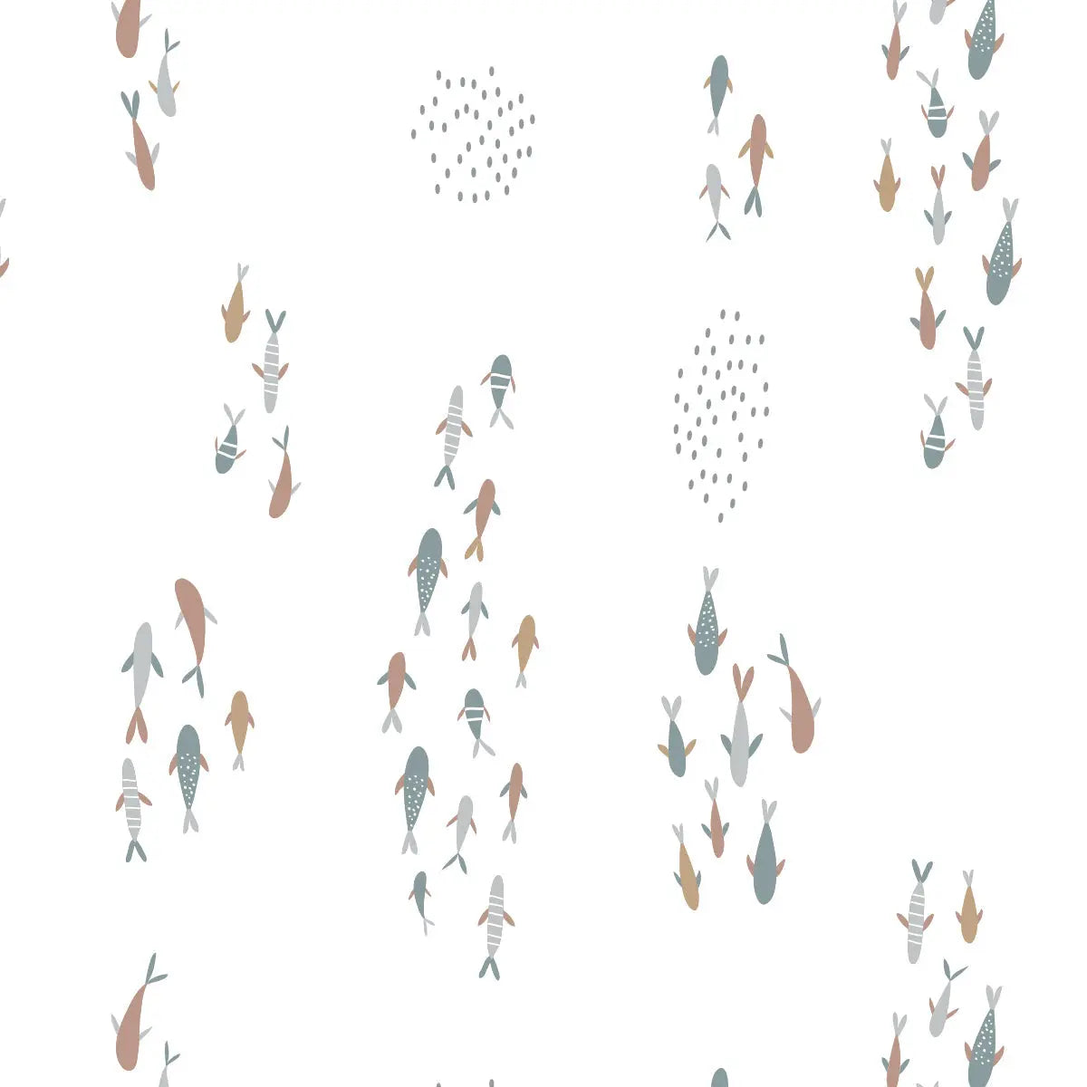 Lulujo - Cotton Fitted Crib Sheet - Fish  (81cm x 43cm) Lulujo